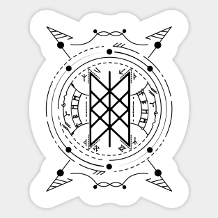 Web of Wyrd | Norse Pagan Symbol Sticker